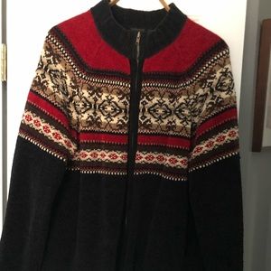 Womens red and black sweater size 1x